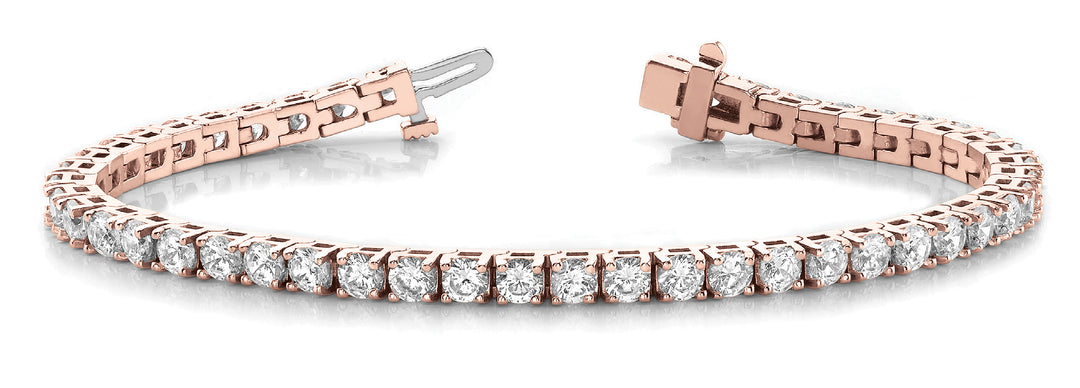 18K Rose Gold Lab Diamond In-Line Tennis Bracelet