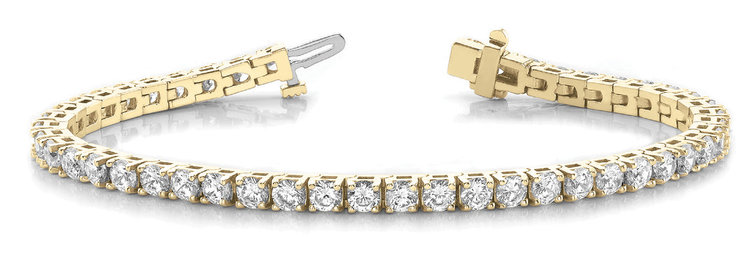 14K Yellow Gold Lab Diamond Tennis Bracelet