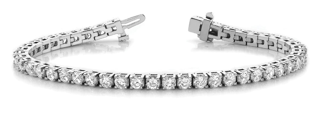 White Gold Lab Diamond In-Line Tennis Bracelet