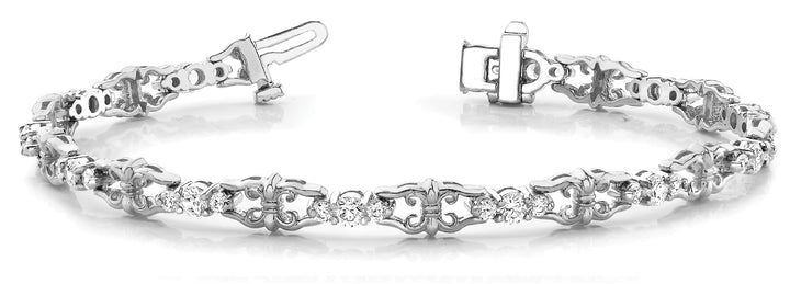 14K White Gold Lab Diamond Fashion Bracelet