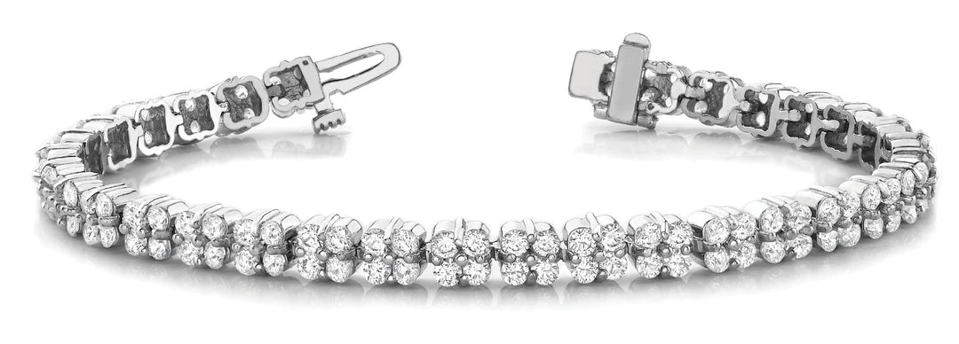 18K White Gold Lab Diamond Tennis Bracelet