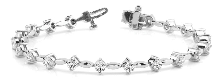 18K White Gold Diamond Fashion Bracelet
