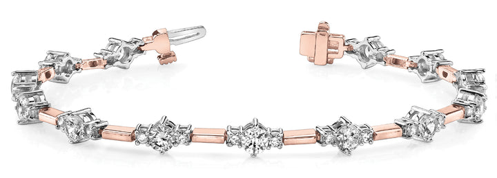 14K Rose Gold Diamond Fashion Bracelet