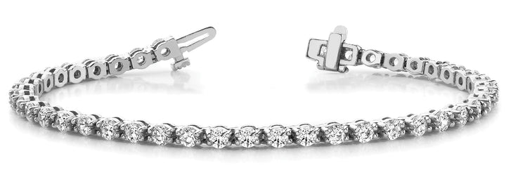 White Gold Lab Diamond In-Line Bracelet