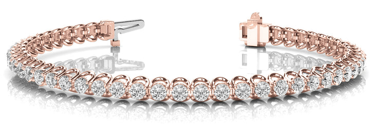 14K Rose Gold Diamond In-Line Tennis Bracelet