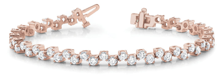 14K Rose Gold Diamond Tennis Bracelet