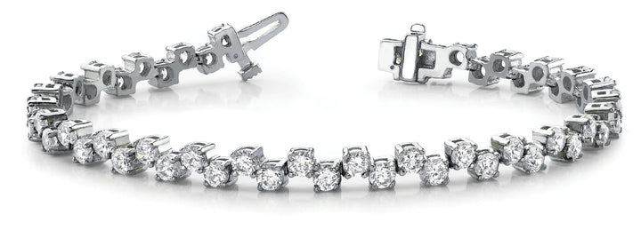 18K White Gold Diamond Tennis Bracelet - 2 CTW