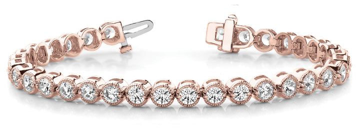18K Rose Gold Lab Diamond Tennis Bracelet