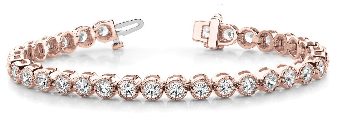 18K Rose Gold Lab Diamond Tennis Bracelet
