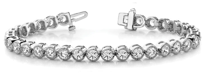 18K White Gold Lab Diamond Tennis Bracelet
