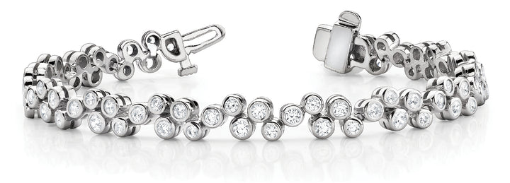 Platinum White Diamond Fashion Bracelet