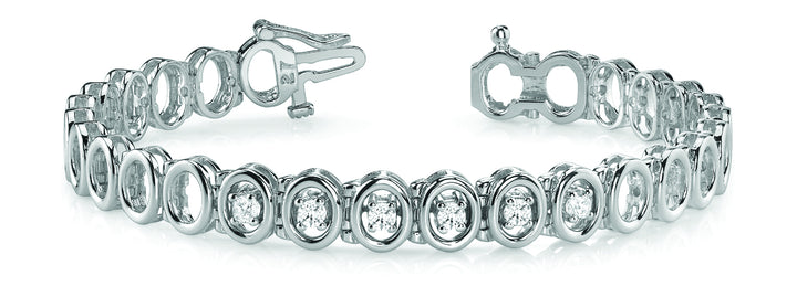 Platinum White Diamond Fashion Bracelet