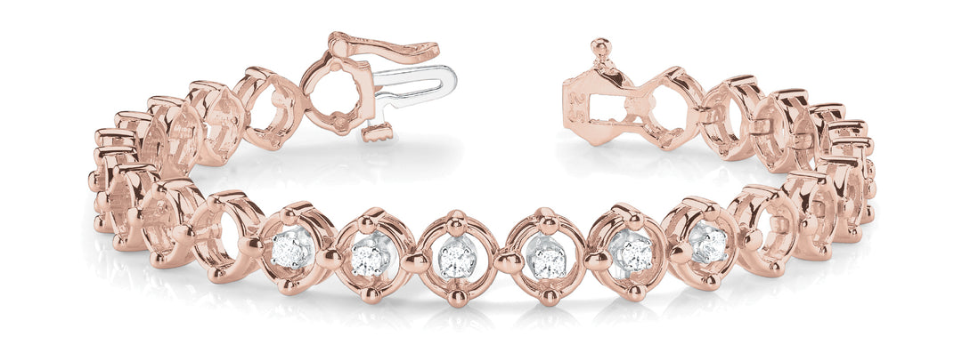 18K Rose Gold Lab Diamond Bracelet