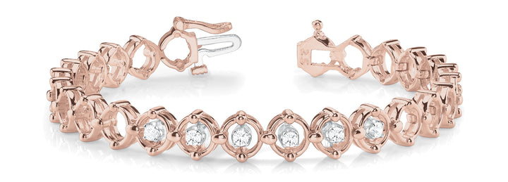18K Rose Gold Lab Diamond Bracelet