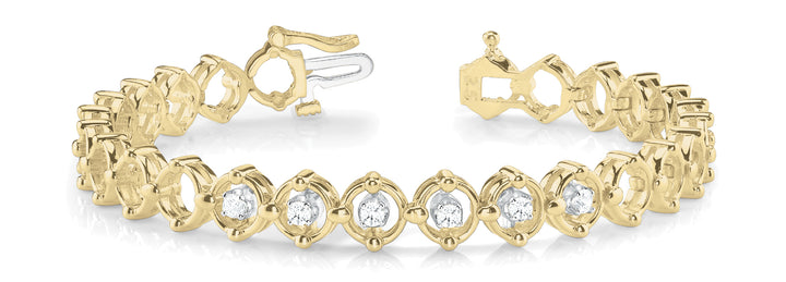18K Yellow Gold Diamond Fashion Bracelet