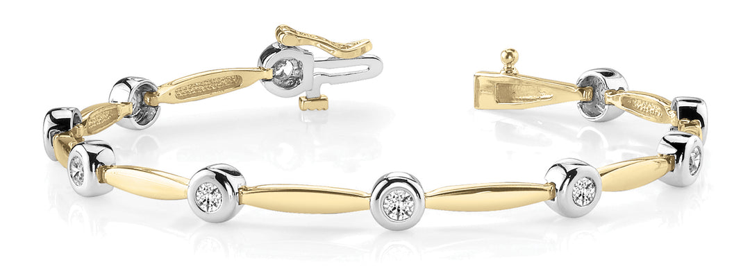 14K Yellow Gold Diamond Fashion Bracelet