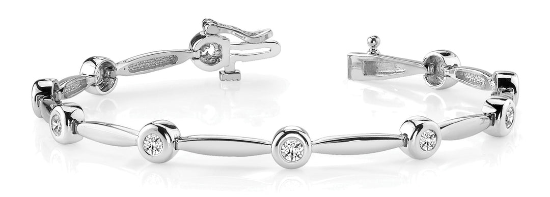 White Gold Lab Diamond Fashion Tennis Bracelet