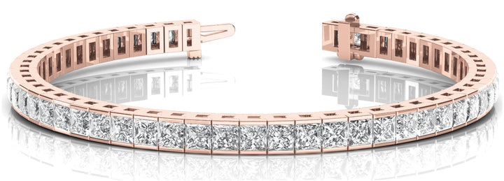 Rose Gold Lab Diamond Fashion Tennis Bracelet