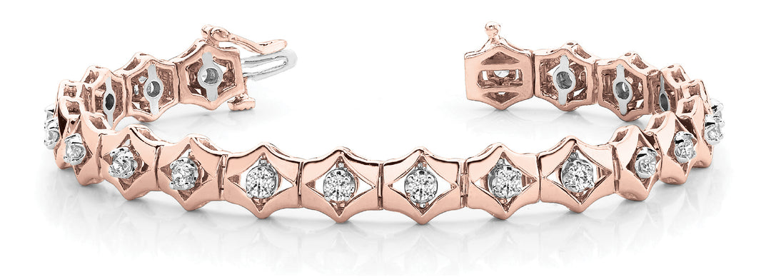 Rose Gold Lab Diamond Fashion Bracelet