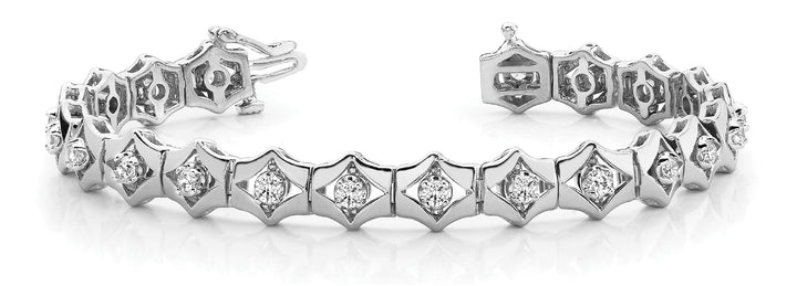 White Platinum Diamond Fashion Bracelet