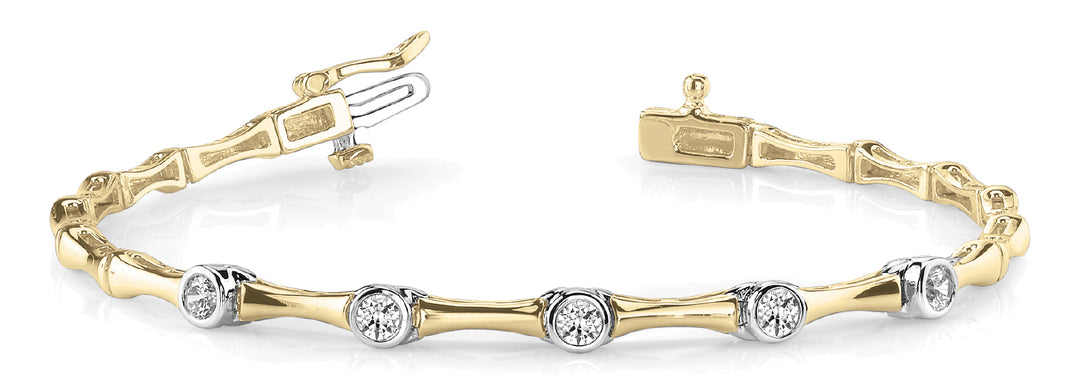 14K Yellow Gold Diamond Fashion Bracelet