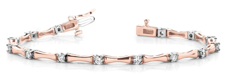 18K Rose Gold Diamond Fashion Bracelet
