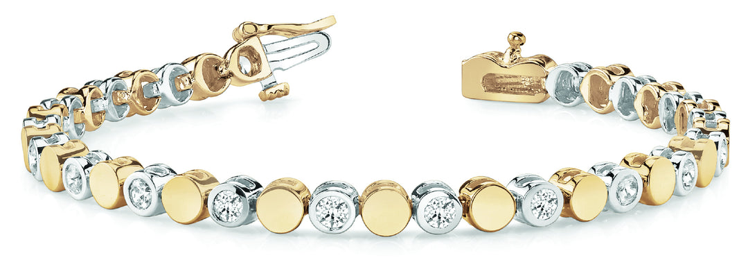 Yellow Gold Lab Diamond Link Bracelet