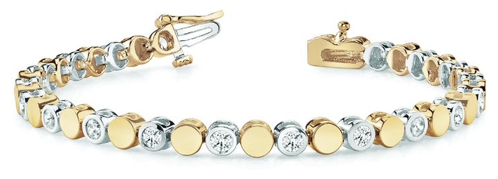 Yellow Gold Lab Diamond Link Bracelet