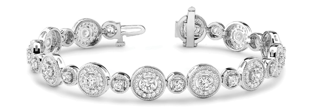 Platinum Vintage 4.5 CT Diamond Tennis Bracelet