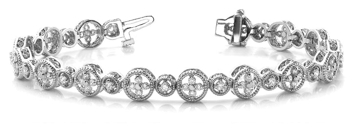 White Gold Vintage Diamond Bracelet