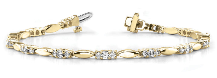 18K Yellow Gold Diamond Fashion Bracelet