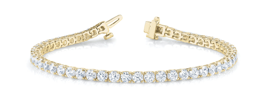 18K Yellow Gold Lab Diamond In-Line Tennis Bracelet
