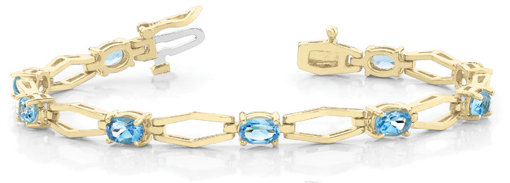 14K Yellow Gold Diamond Fashion Bracelet