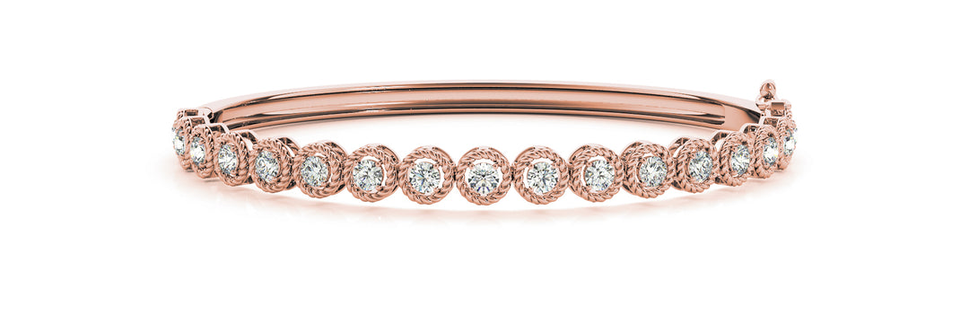 Rose Gold Lab Diamond Bangle Bracelet