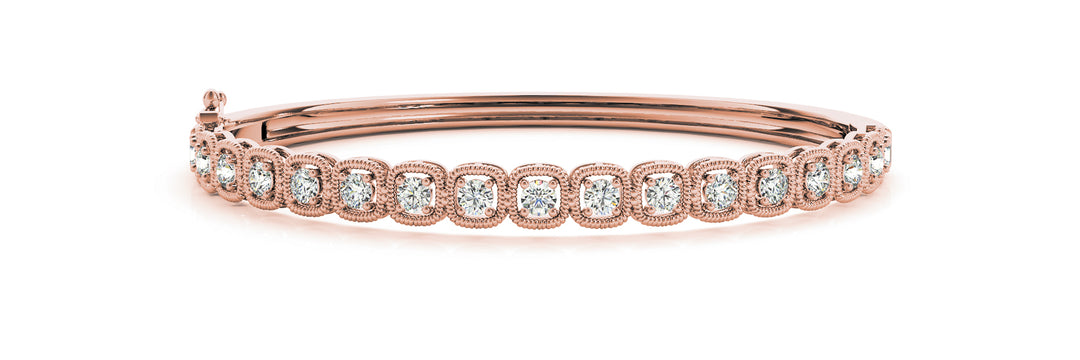 Rose Gold Diamond Bangle Bracelet