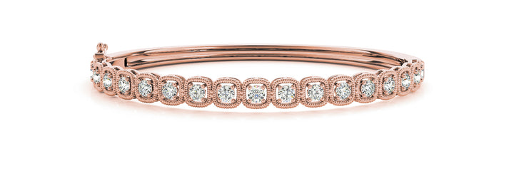 Rose Gold Diamond Bangle Bracelet