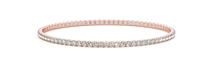 Rose Gold Diamond Bangle | 114 Lab Stones