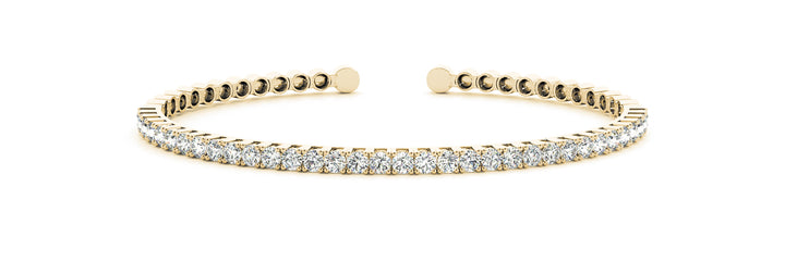 18K Yellow Gold Diamond Bangle Bracelet