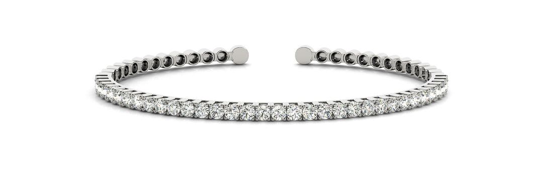 18K White Gold Diamond Bangle Bracelet