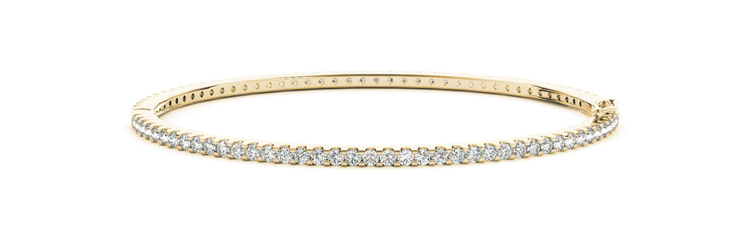 18K Yellow Gold Diamond Bangle Bracelet