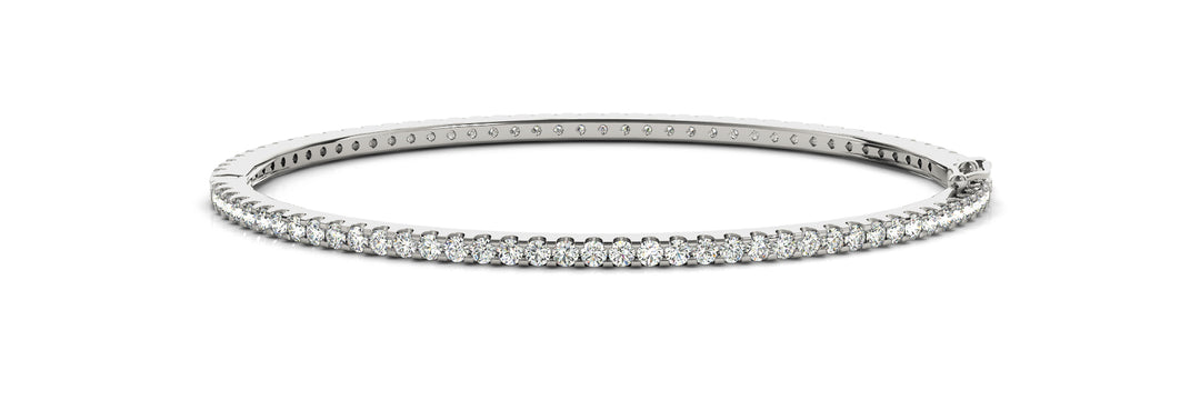 White Gold Lab Diamond Classic Bangle