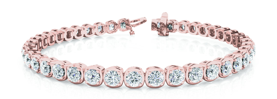 14K Rose Gold Lab Diamond Tennis Bracelet