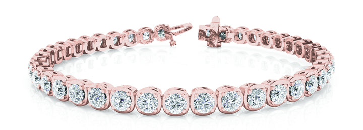 14K Rose Gold Lab Diamond Tennis Bracelet