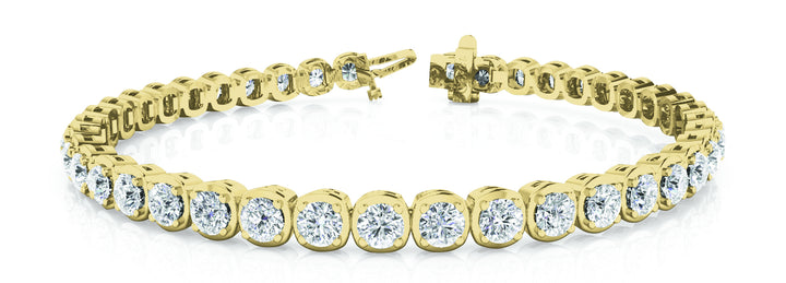 18K Yellow Gold Lab Diamond Tennis Bracelet