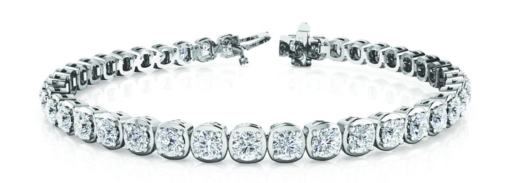 14K White Gold Lab Diamond Tennis Bracelet