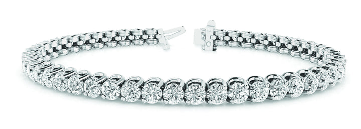 White Platinum Diamond Inline Tennis Bracelet