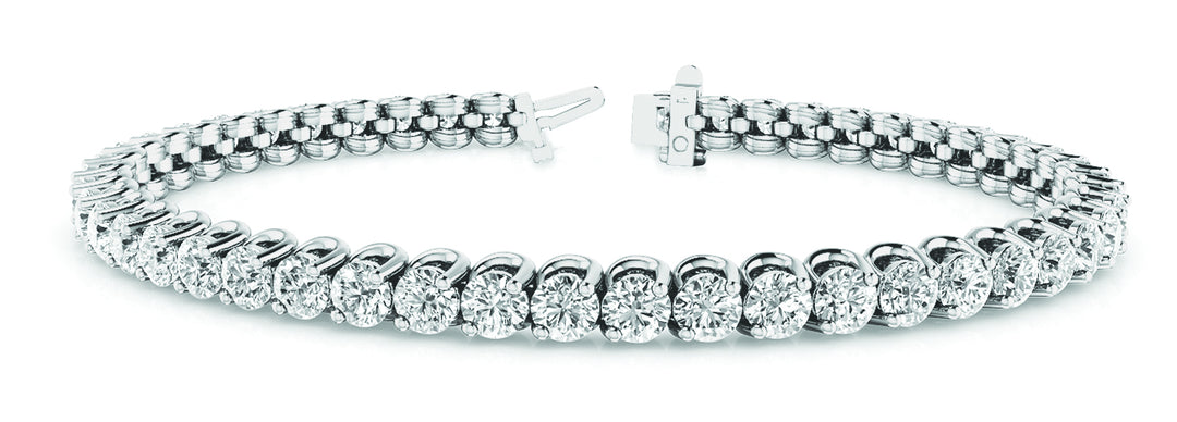 14K White Gold Lab Diamond Tennis Bracelet