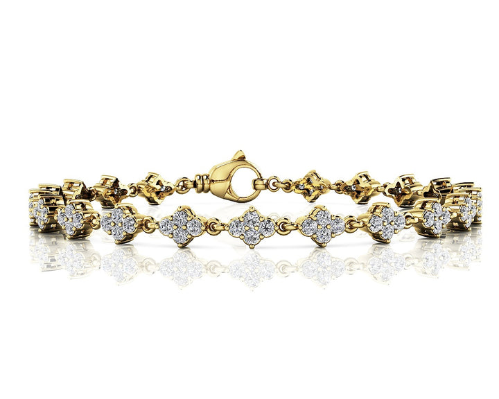 18K White Gold Lab Diamond Chain Bracelet