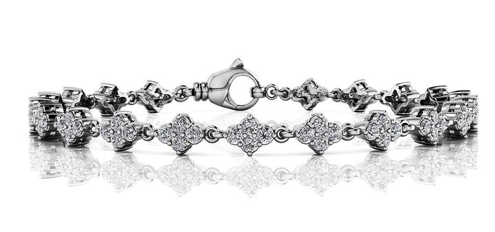 White Gold Lab Diamond Chain Bracelet