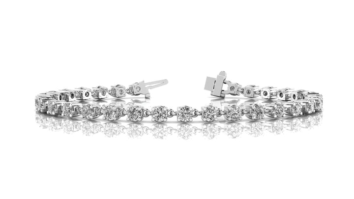 Platinum Diamond 4 Prong Tennis Bracelet